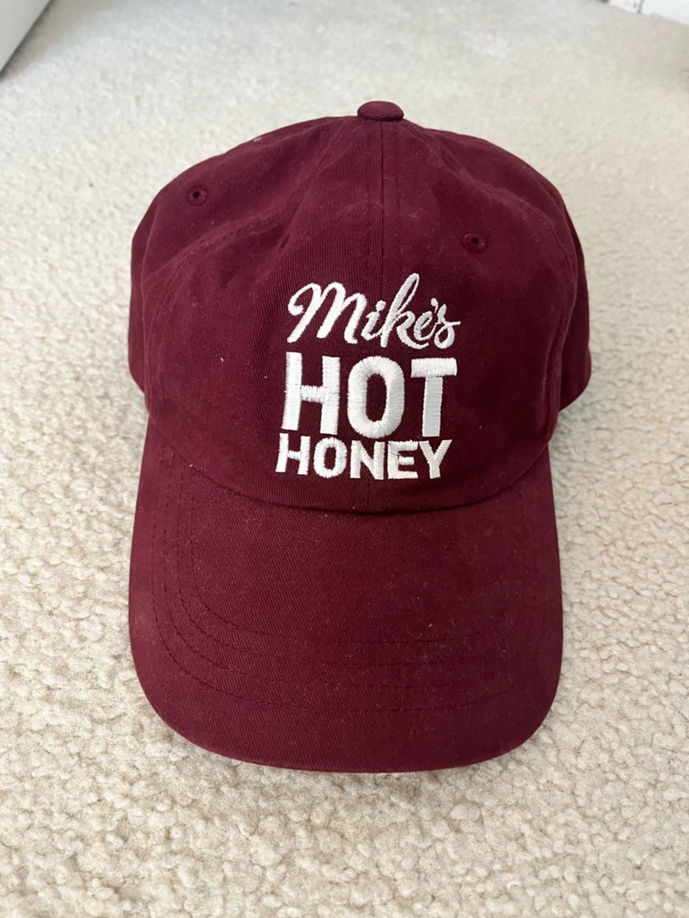 Mike's Hot Honey Embroidered Baseball Cap Hat - Maroon